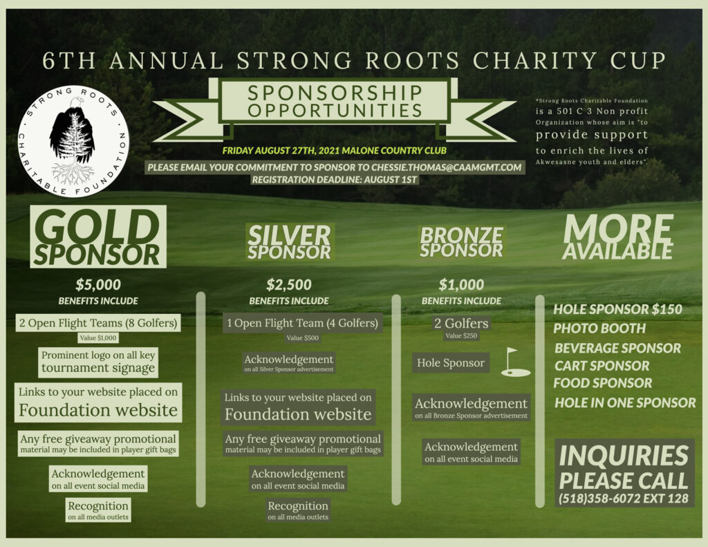Golf Tournament 2021 - Strong Roots Charitable Foundation